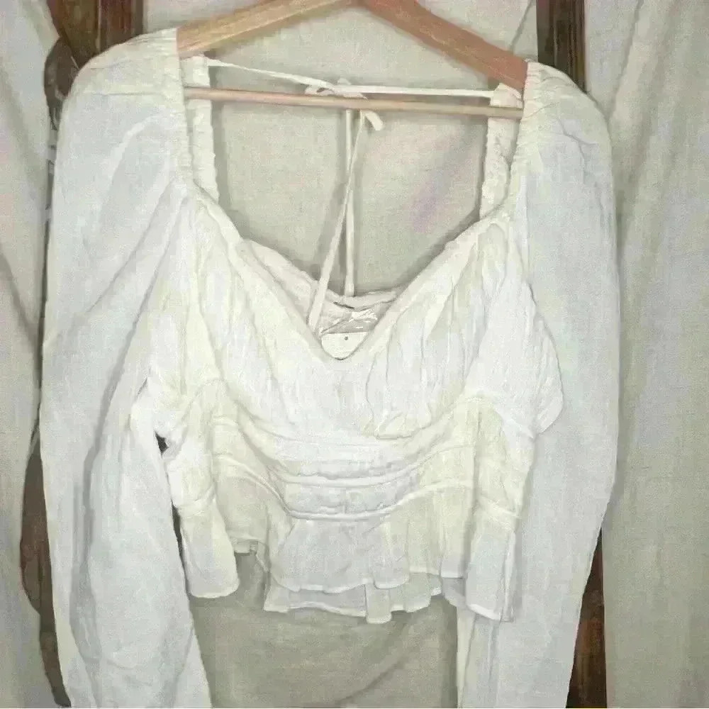 FREE PEOPLE Chloe White Cotton Sweetheart
Neckline L - Picture 7 of 10